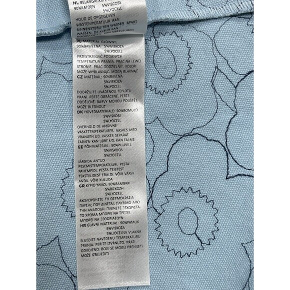 Anthropologie Marimekko Midi Skirt Blue Piirto Unikko Preppy Retro Size 34 New - Picture 11 of 13